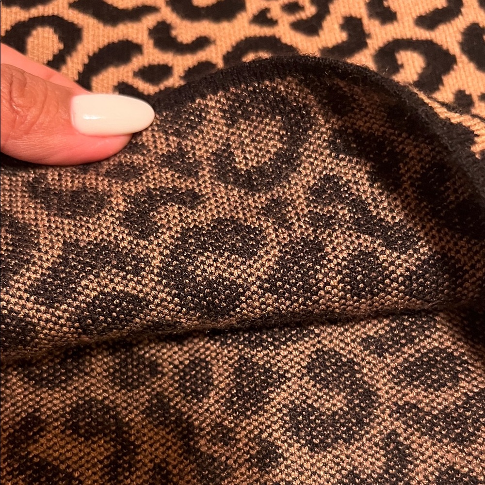 Marled Animal Print Tank Top - Black and Brown - Picture 7 of 11
